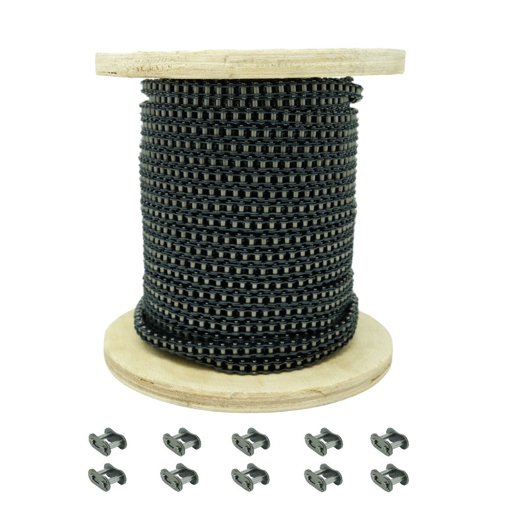 #25 Roller Chain 100 Feet plus 10 Connecting Master Links