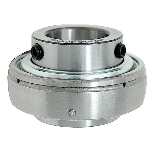 UC211-35 Insert Bearing 2-3/16in Bore, Spherical OD, R3 Seal, Set Screws, Lube Hole