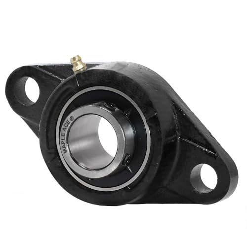 UCFL209-28 Flange Bearing 1-3/4in Bore, Oval 2-Bolt Self-Aligning, Solid Base