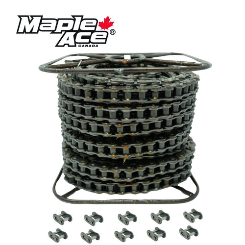 #40 Roller Chain 100 Feet plus 10 Connecting Master Links