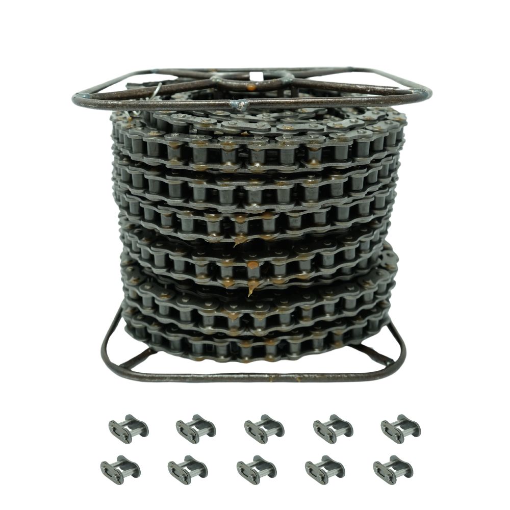 #40 Roller Chain Single Strand 1/2in Pitch 100 Feet plus 10 Connecting Master Links