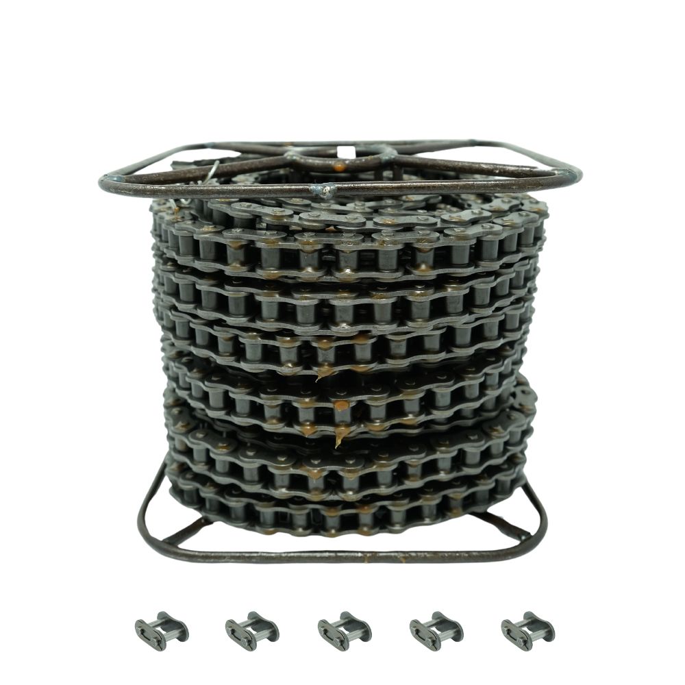 80H Heavy Duty Roller Chain 50 Feet plus 5 Connecting Master Links