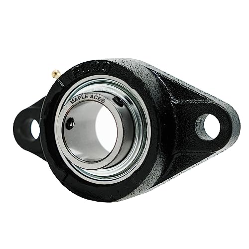 UCFL205-14 Flange Bearing 7/8in Bore, Oval 2-Bolt Self-Aligning, Solid Base, 3 Lips Seal