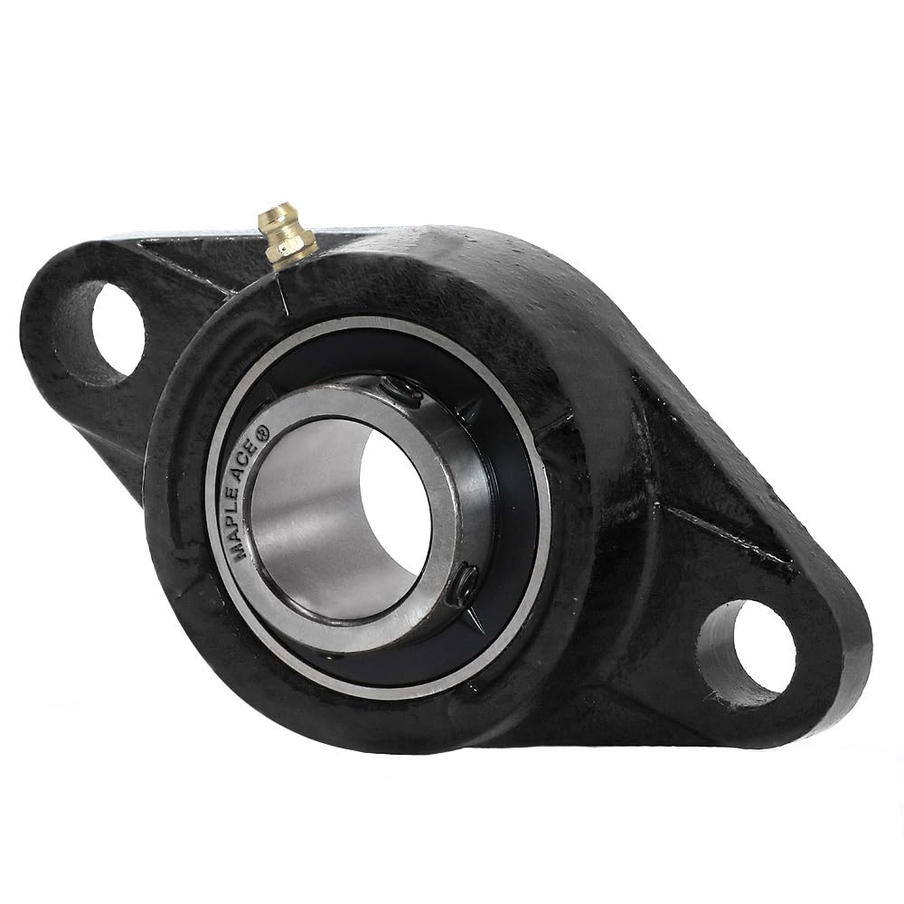 UCFL206-20 Flange Bearing 1-1/4in Bore, Oval 2-Bolt Self-Aligning, Solid Base