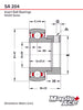 SA204 20mm Bore Insert Bearing Non-lube w/Eccentric Locking Collar