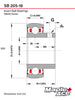 SB205-16 Insert Bearing 1in Bore Spherical OD w/Set Screws