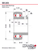 SB205 25mm Bore Insert Bearing Spherical OD w/Set Screws