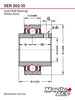 SER211-35, ER35 Insert Bearing 2-3/16in Bore, Cylindrical OD with Snap Ring