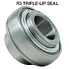 UC205-16 R3 Triple-Lip Seal Insert Bearing 1in Bore Re-lube w/Set Screws