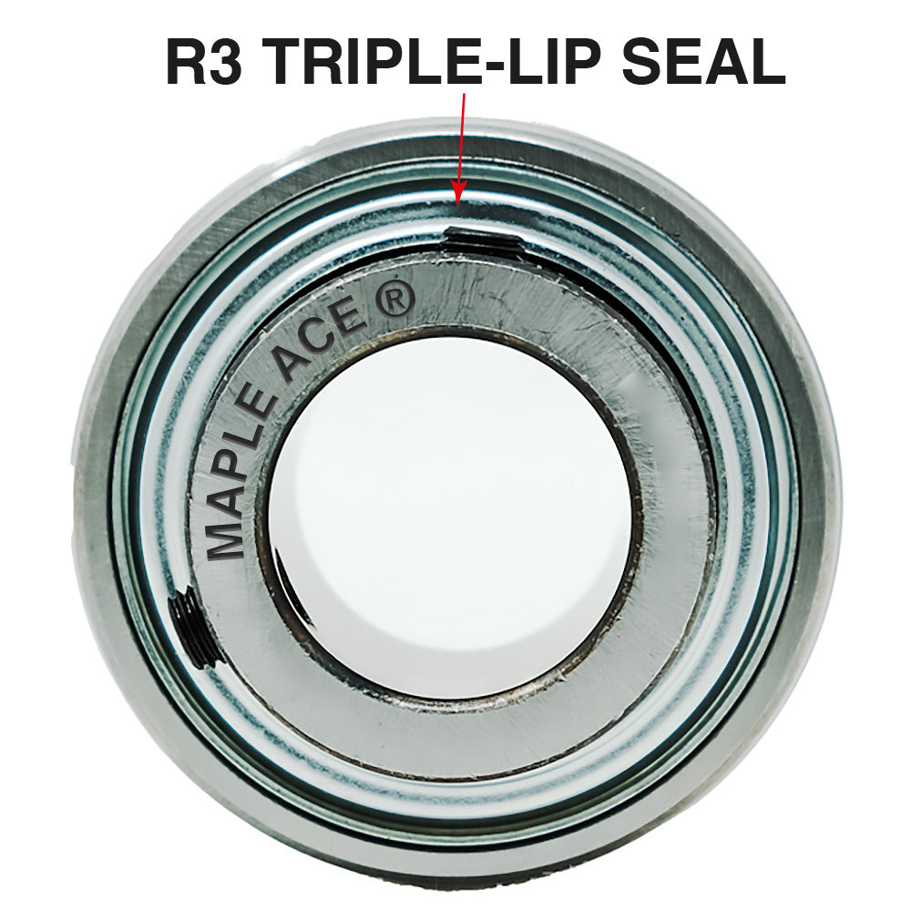 UC205 25mm Bore R3 Triple-Lip Seal Insert Bearing Re-lube w/Set Screws