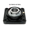 UCF209-28 R3 Triple-Lip Seal Flange Bearing 1-3/4in Bore 4-Bolt Solid